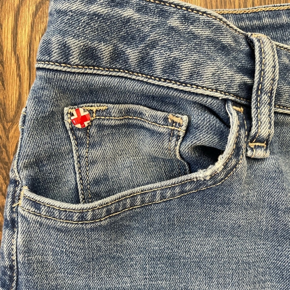 Hudson Heidi High Rise Flare Jeans Bubbly Light Wash Denim 27 - Picture 4 of 8